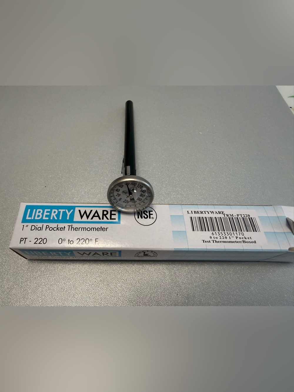 liberty Black Dial Pocket Thermometer - 0° to 220°F